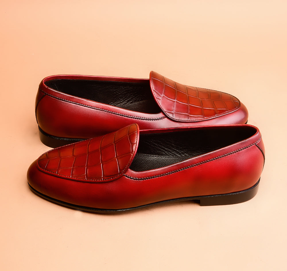 Turkey Red Belgian Loafers For Men