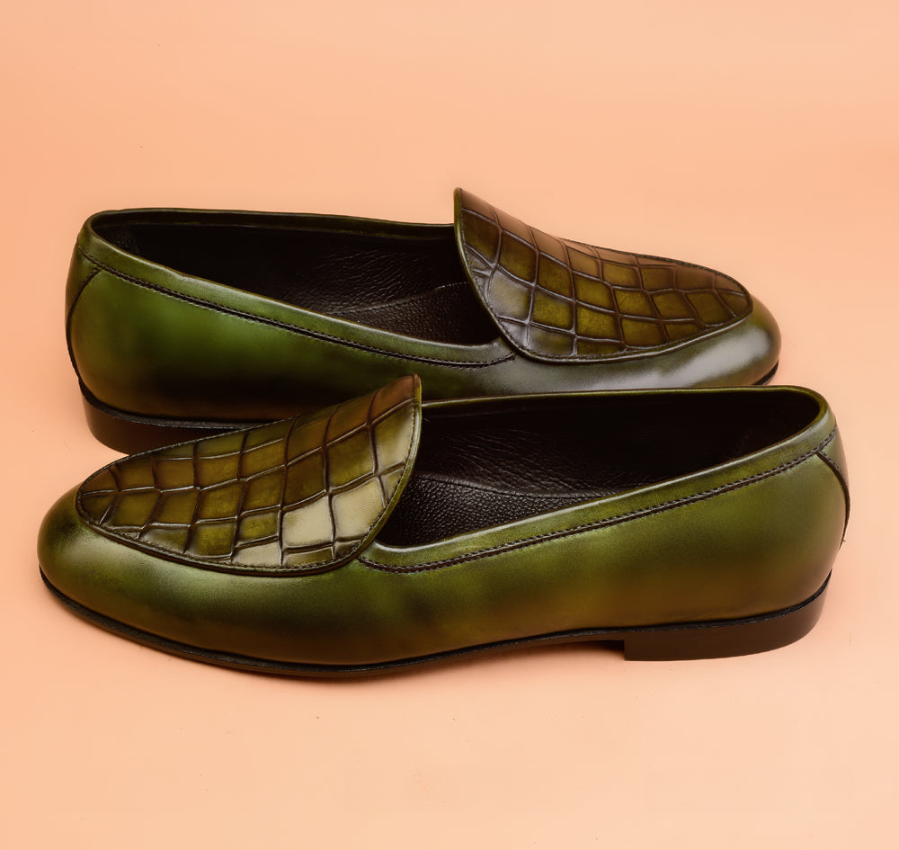 Green Belgian Loafers