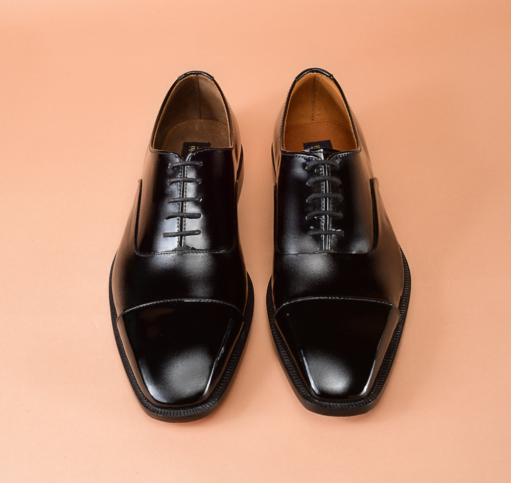 Christian louboutin Classic Black Oxford Shoes for Men | Handcrafted Real Leather