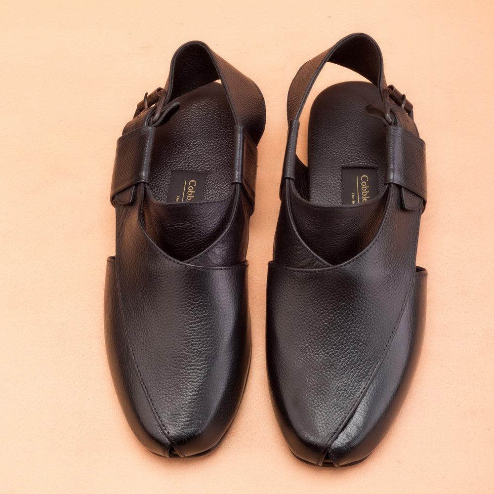 Black Peshawari Sandals
