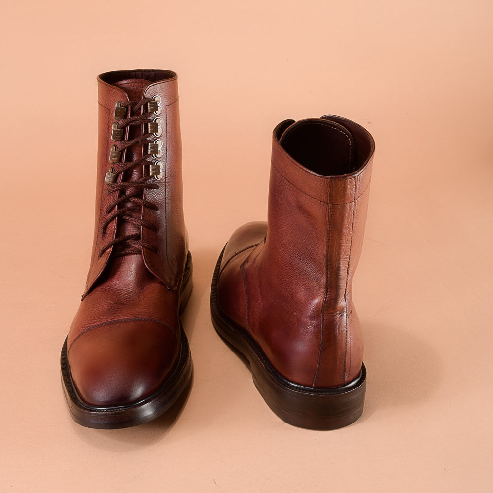 And Assembling The Most Aesthetic Pair Of Burgundy Boot