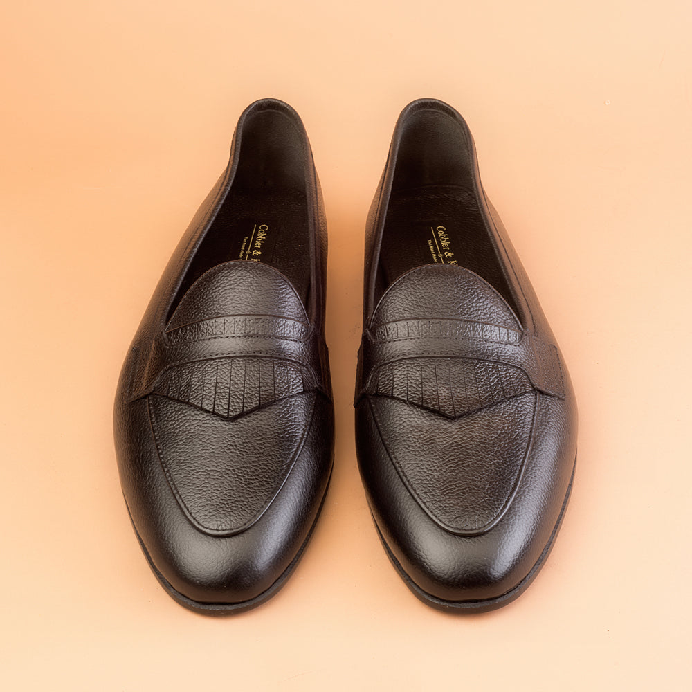 Black Kiltie Driving Loafers