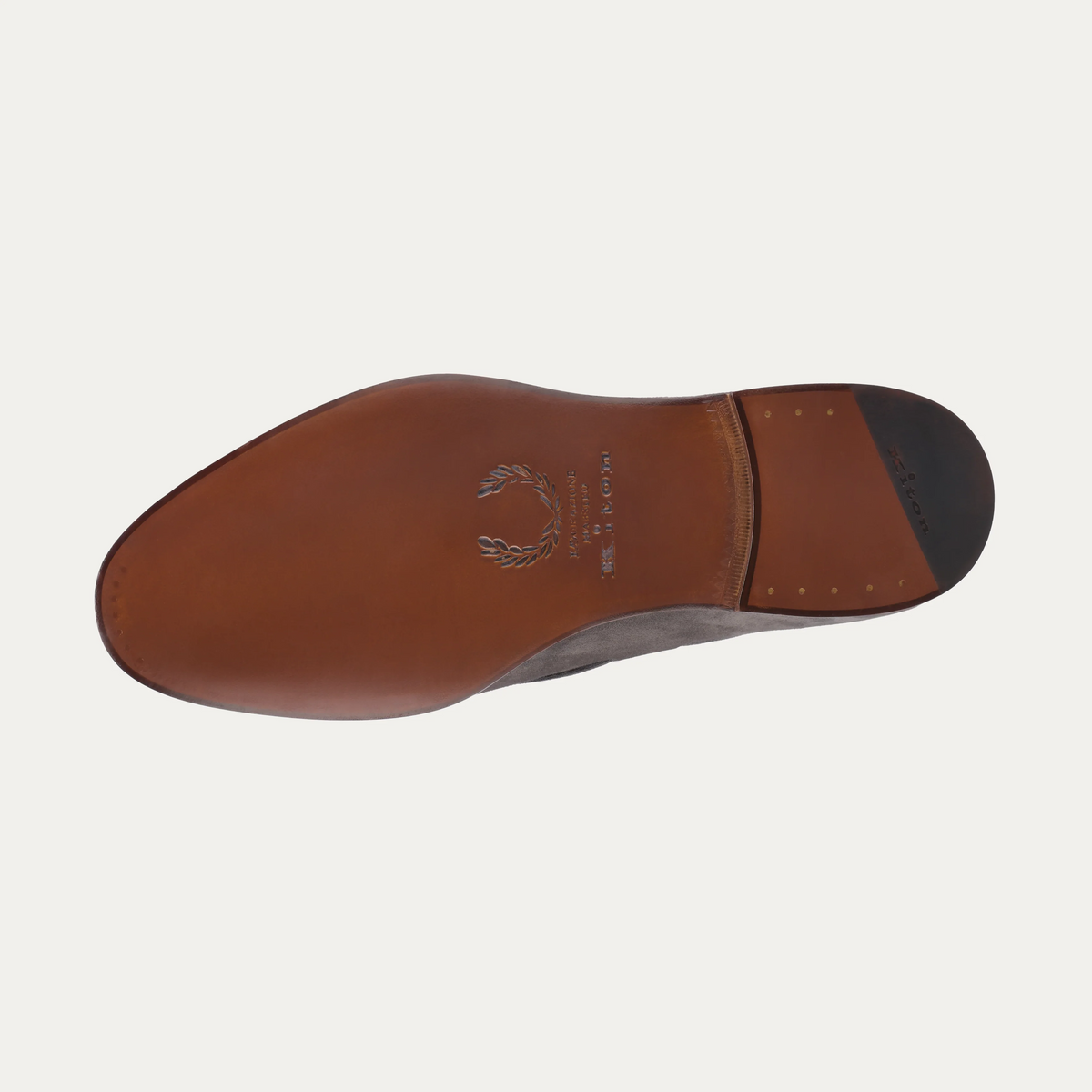Suede Tassel Loafer in Grey