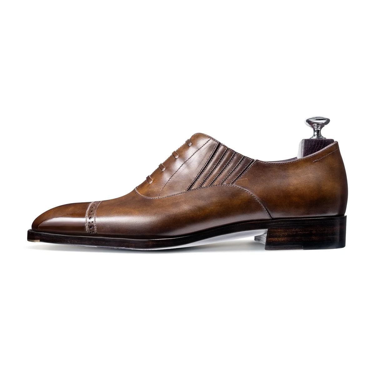 Museum Box Calf Wholecut Oxford shoes#Color_Steel