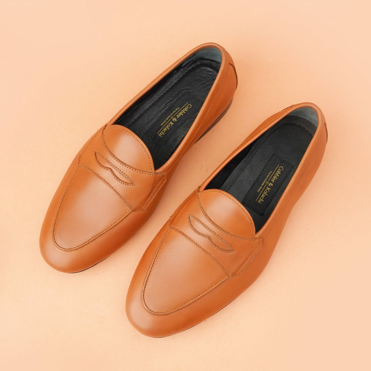 Spanish Orange Penny Driving Loafers