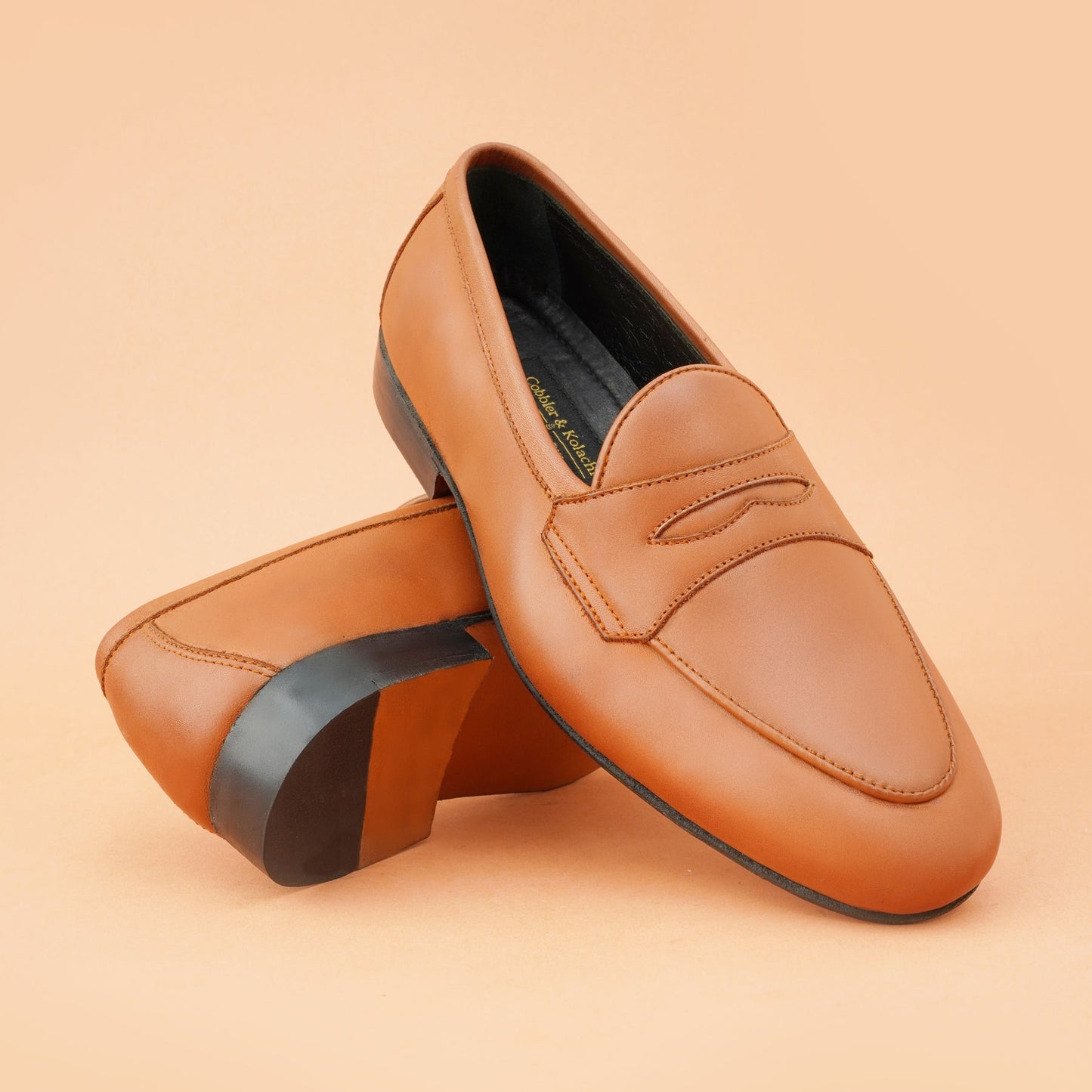 Spanish Orange Penny Driving Loafers