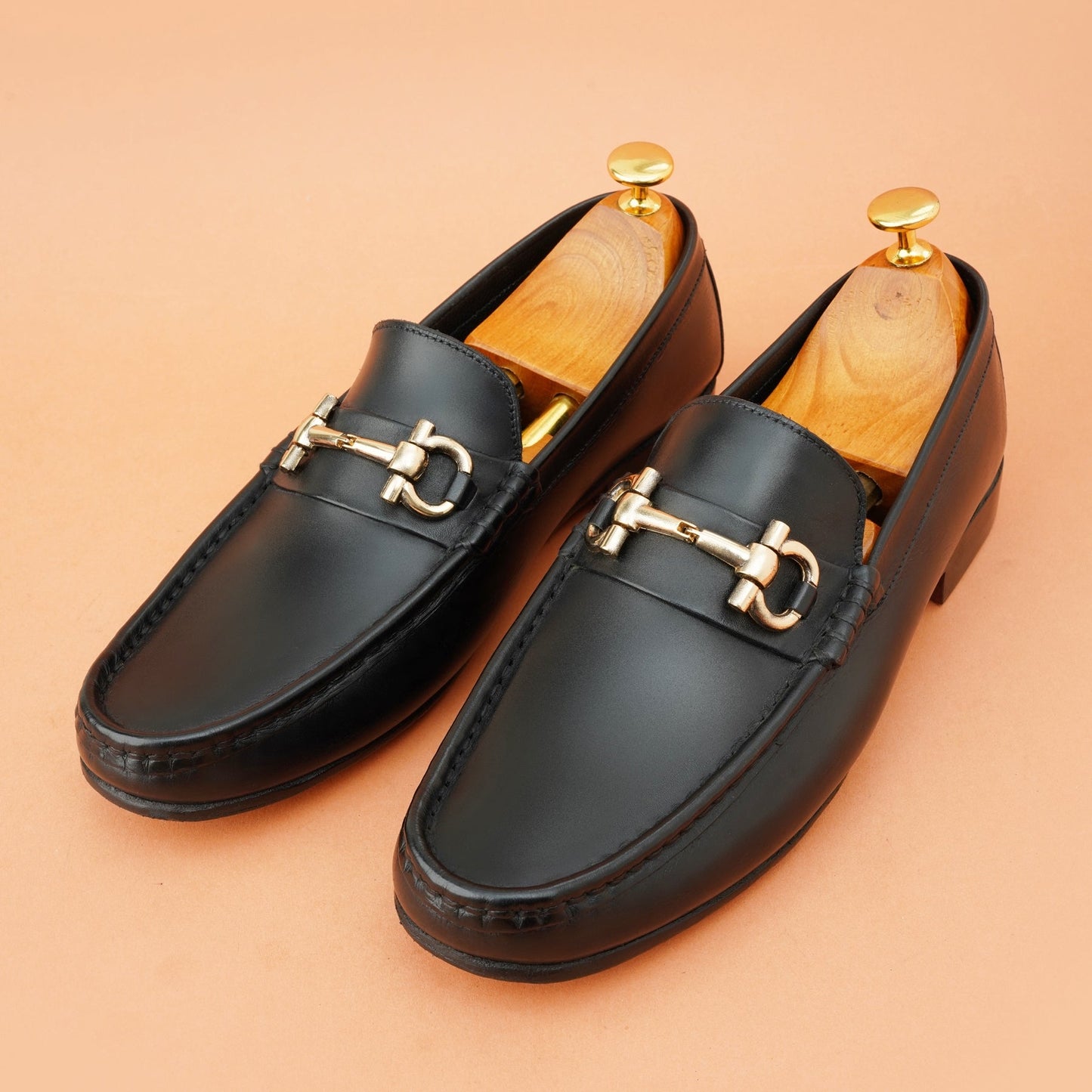 Black Horsebit Driving Loafers