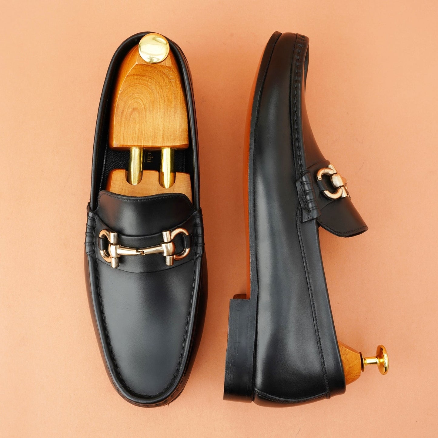 Black Horsebit Driving Loafers