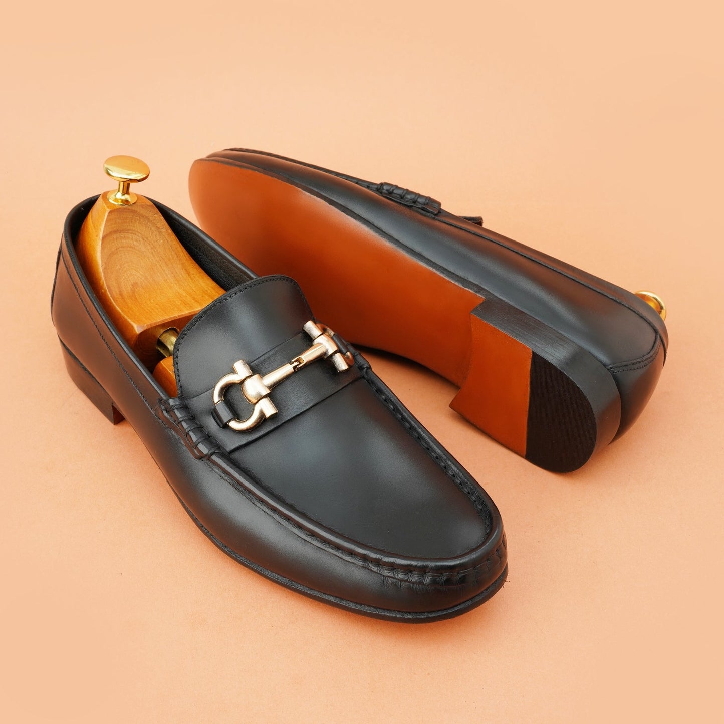 Black Horsebit Driving Loafers