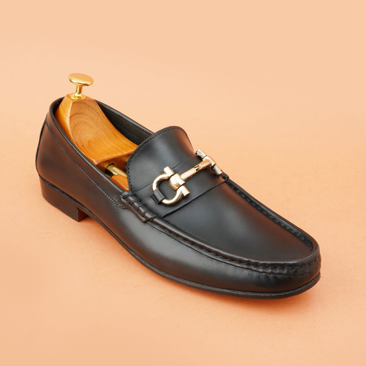 Black Horsebit Driving Loafers