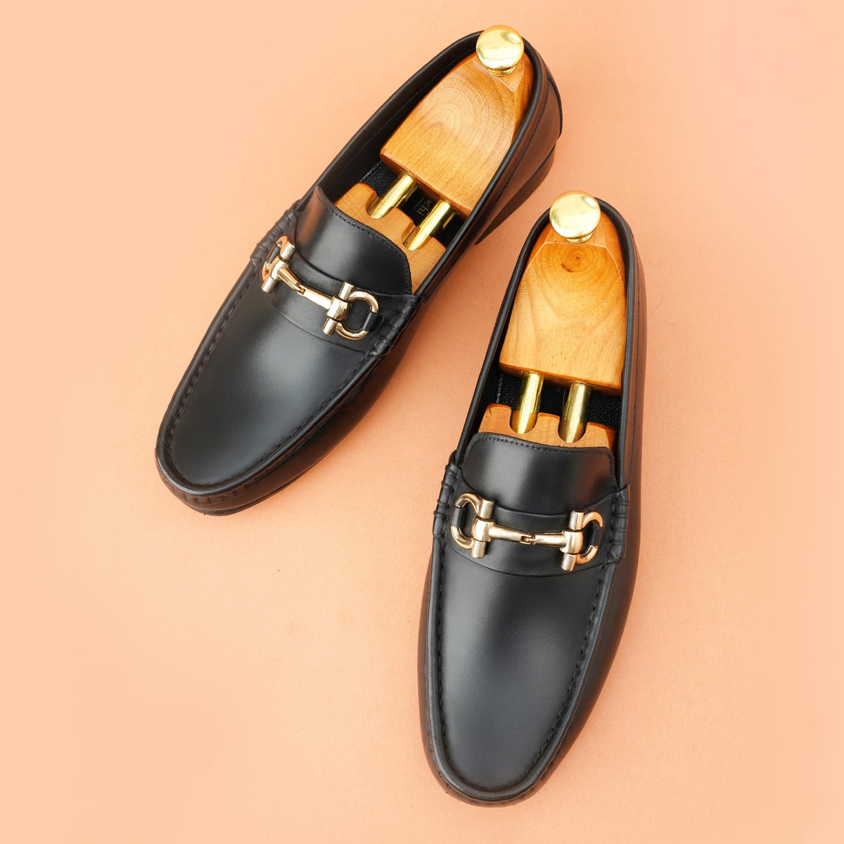 Black Horsebit Driving Loafers