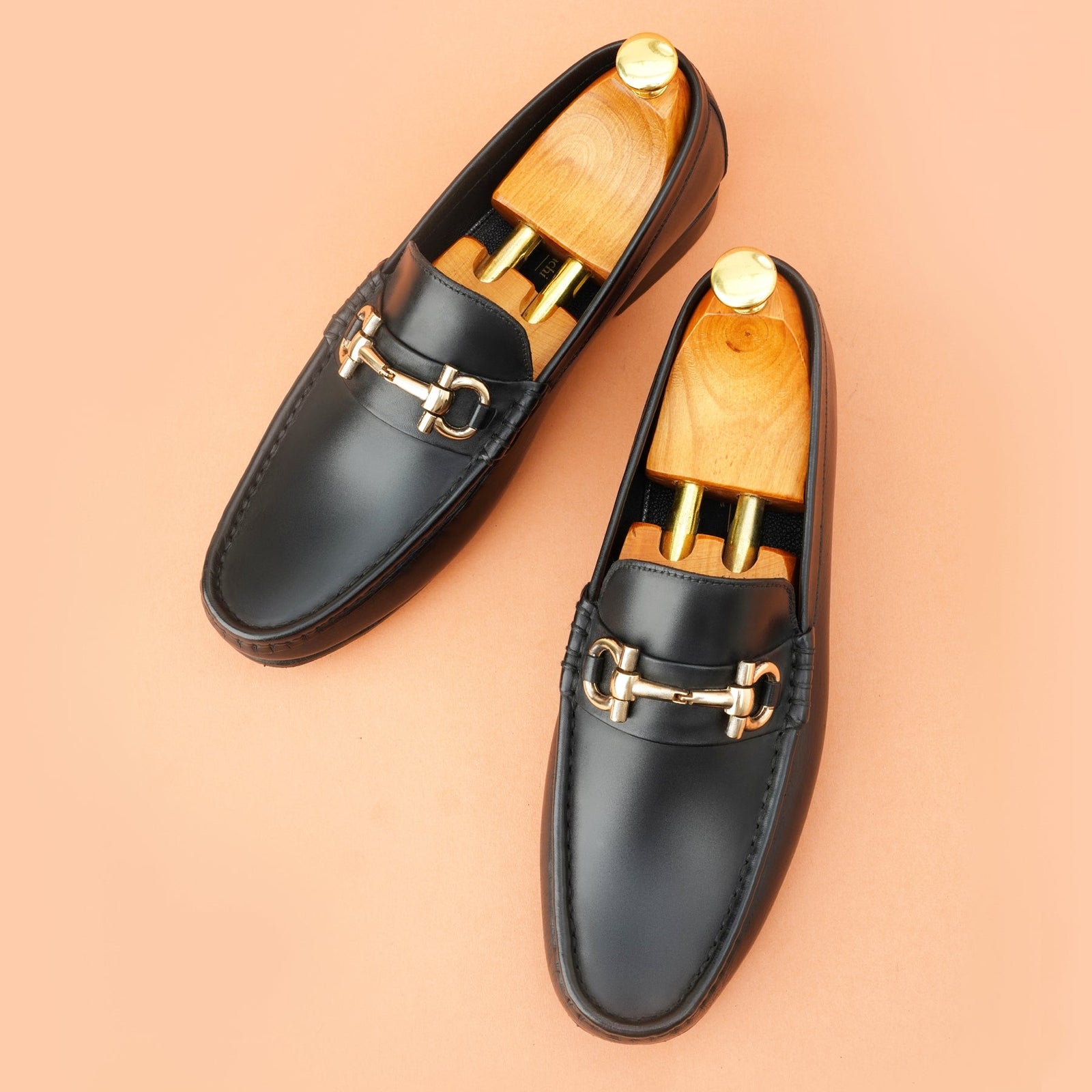 Black Horsebit Driving Loafers