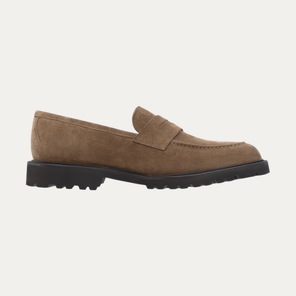 Suede Loafer in Light Brown