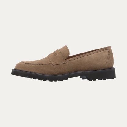 Suede Loafer in Light Brown