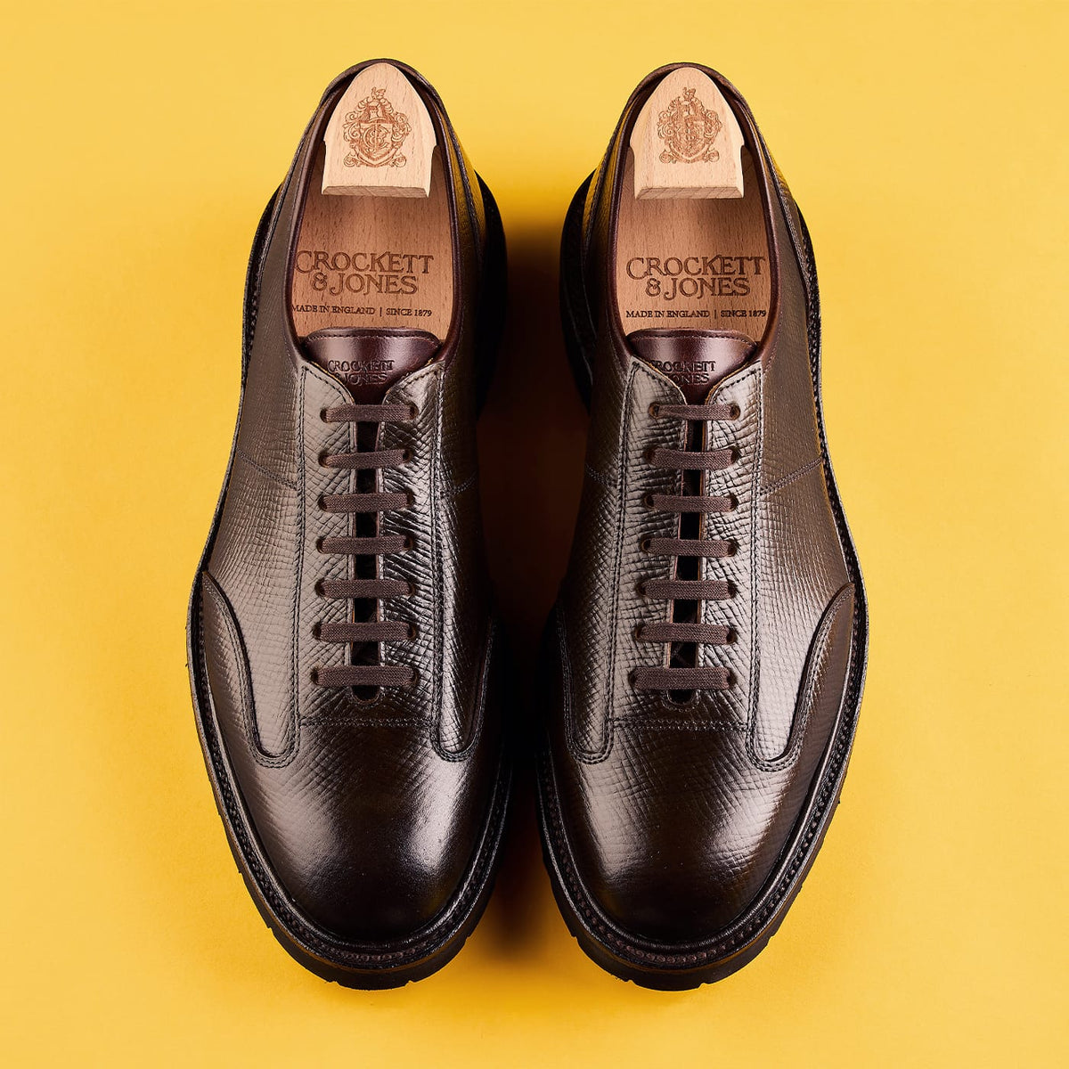 Bowland Dark Brown Hatch Grain Cordovan