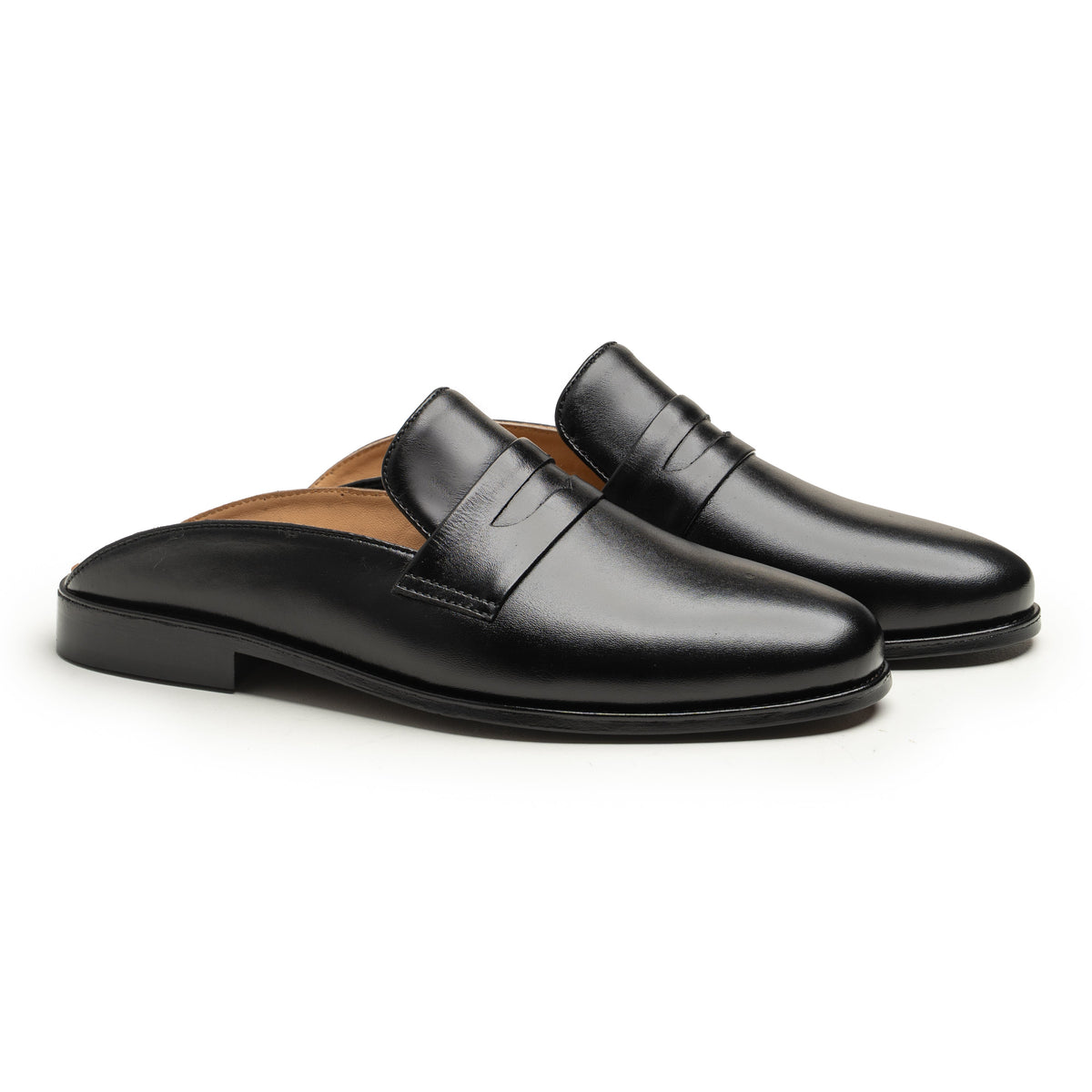 Gairloch Black leather mules by LAURVELLI - view 2