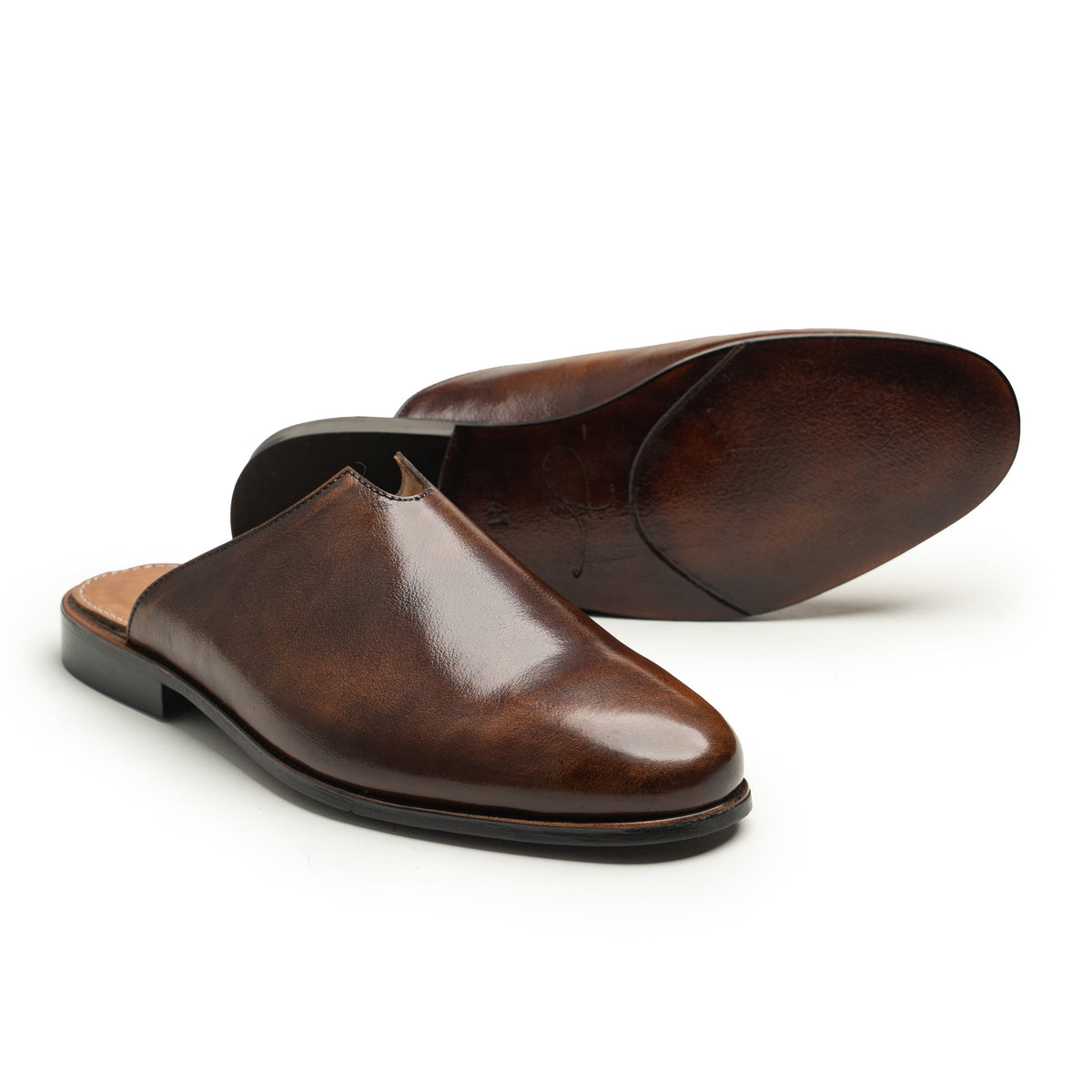 Arrochar Brown leather mules by LAURVELLI - view 3