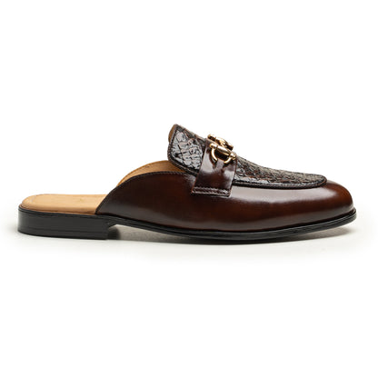 Braemar Brown leather mules by LAURVELLI - view 1