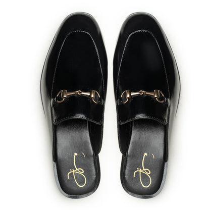 Lanark Black leather mules by LAURVELLI - view 4