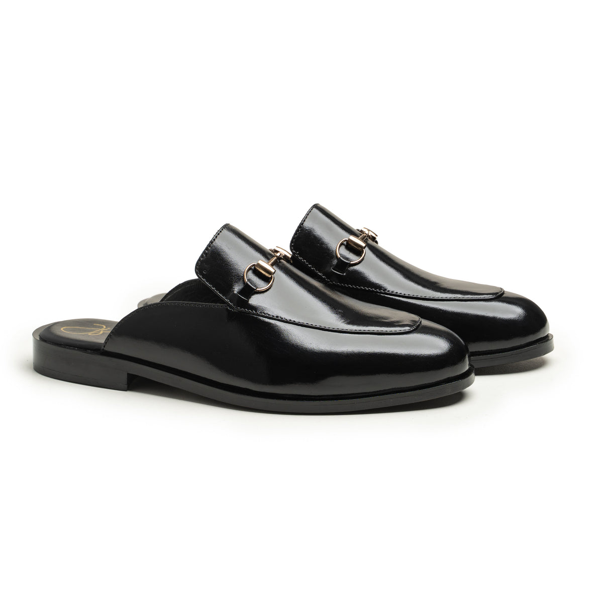 Lanark Black leather mules by LAURVELLI - view 2