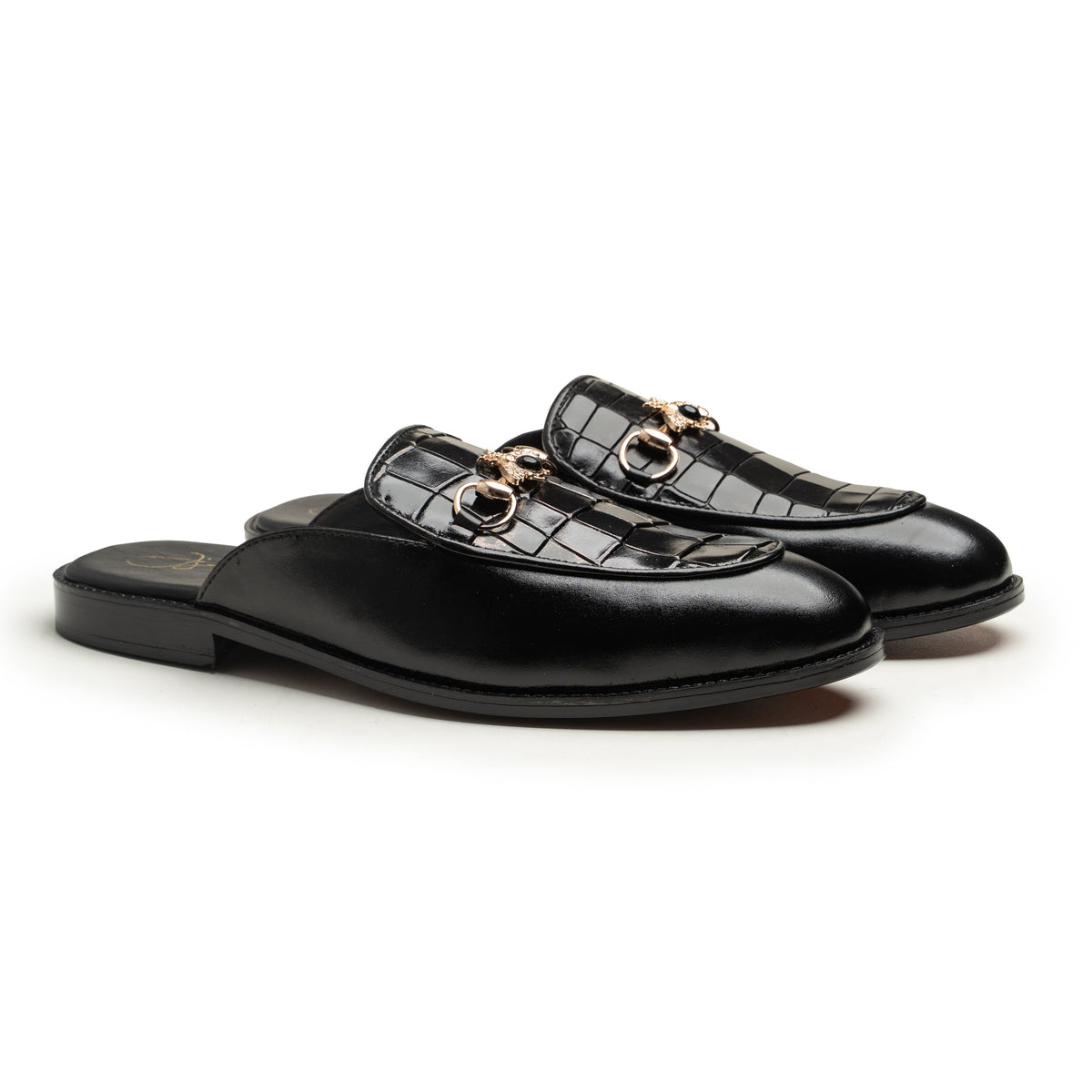 Lerwick Black leather mules by LAURVELLI - view 2