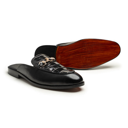 Lerwick Black leather mules by LAURVELLI - view 3