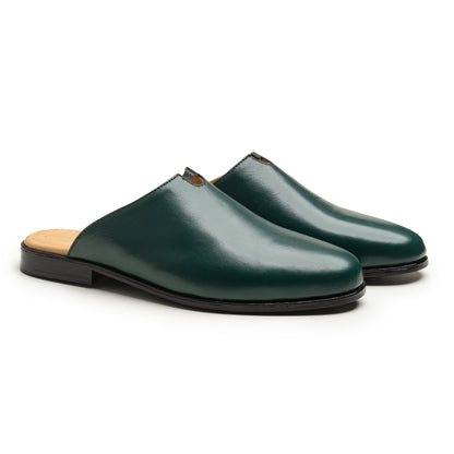 Oban Green leather mules by LAURVELLI - view 2