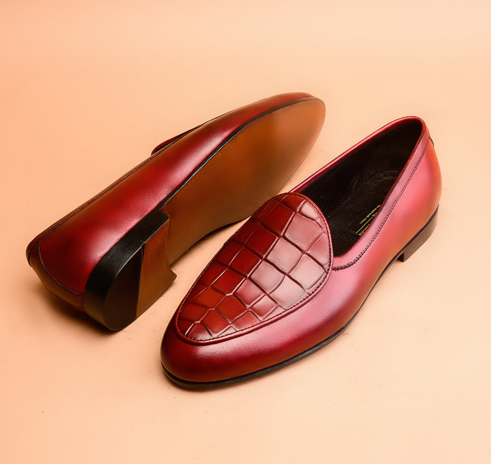Turkey Red Belgian Loafers For Men