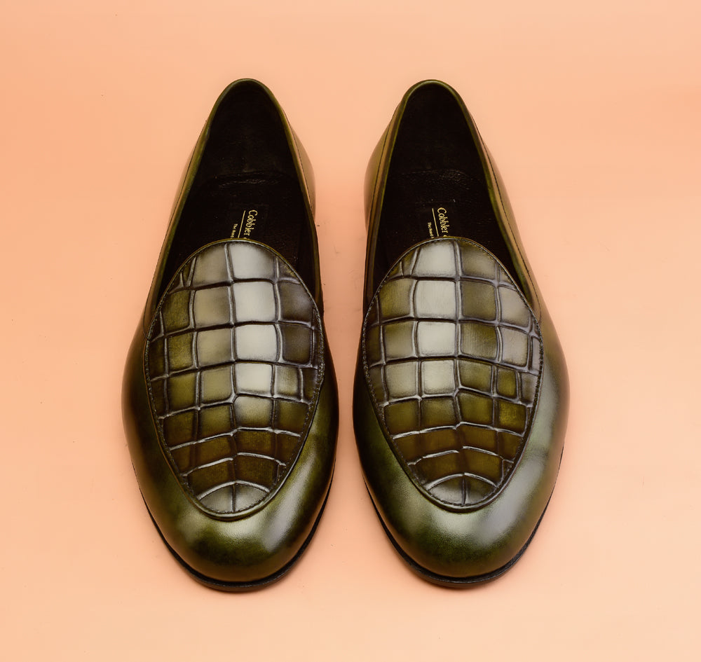 Green Belgian Loafers