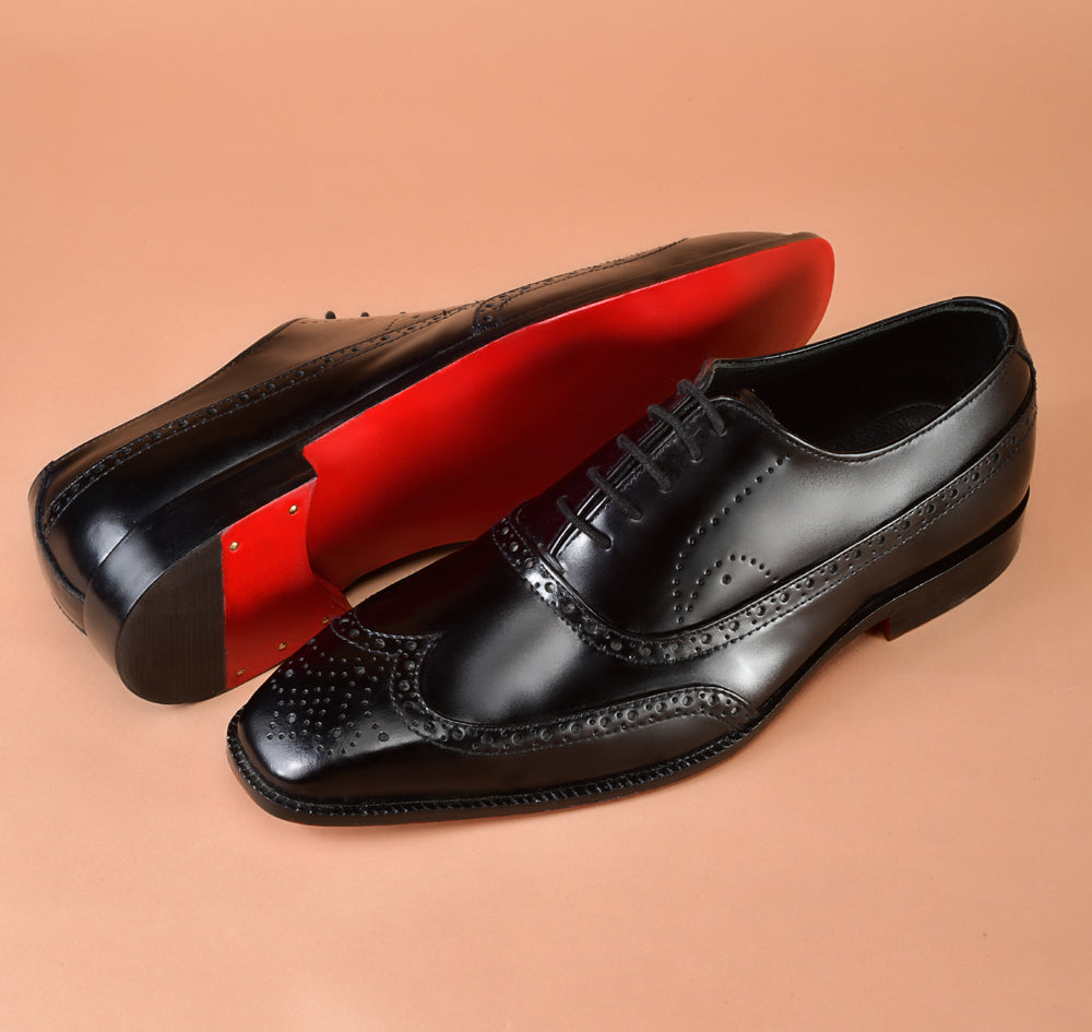 Christian louboutin Classic Black Oxford Shoes for Men | Full-Grain Calfskin Leather