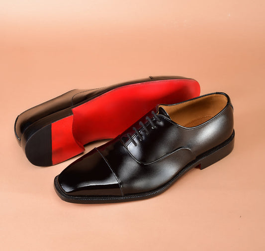 Christian louboutin Classic Black Oxford Shoes for Men | Handcrafted Real Leather