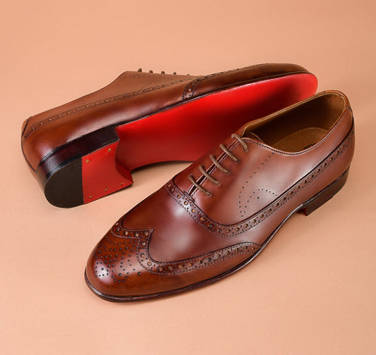 Christian louboutin Classic Brown Oxford Shoes for Men | Handcrafted Calfskin Leather