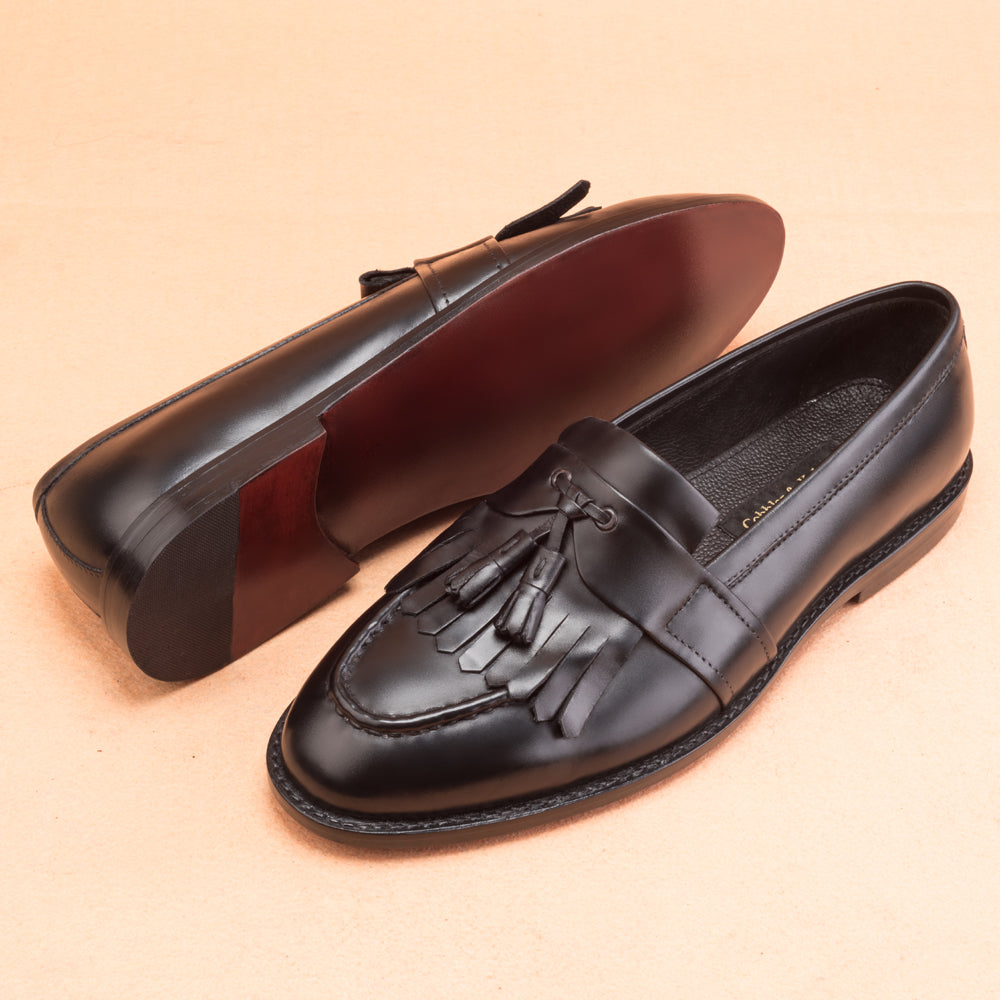 Black Kiltie Tassel Loafers
