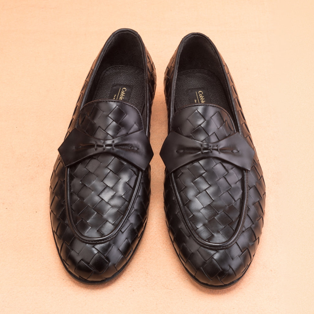 The Classic Black Woven Loafers