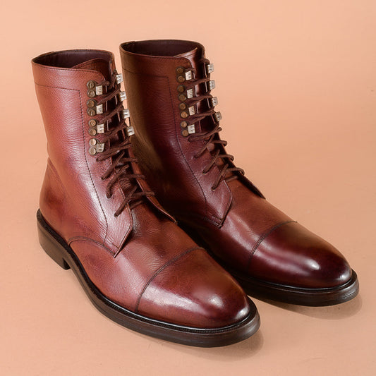 And Assembling The Most Aesthetic Pair Of Burgundy Boot