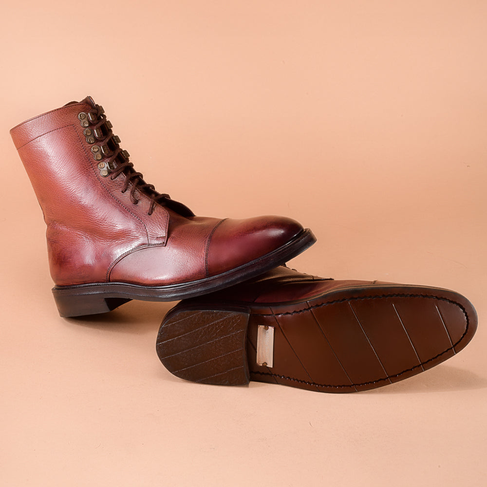 And Assembling The Most Aesthetic Pair Of Burgundy Boot