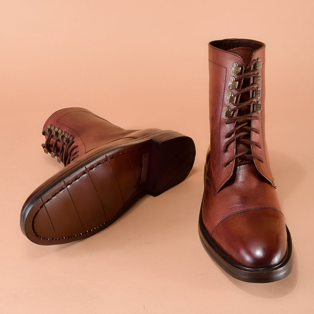 And Assembling The Most Aesthetic Pair Of Burgundy Boot