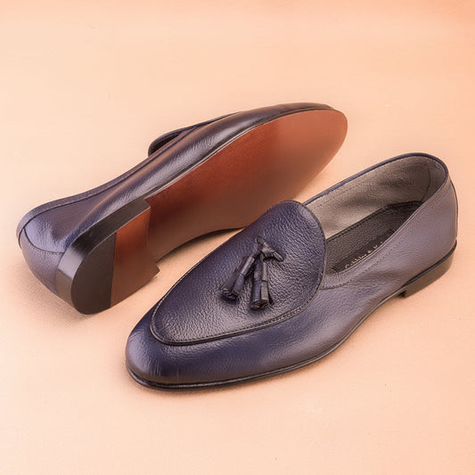 Blue Driving Loafers