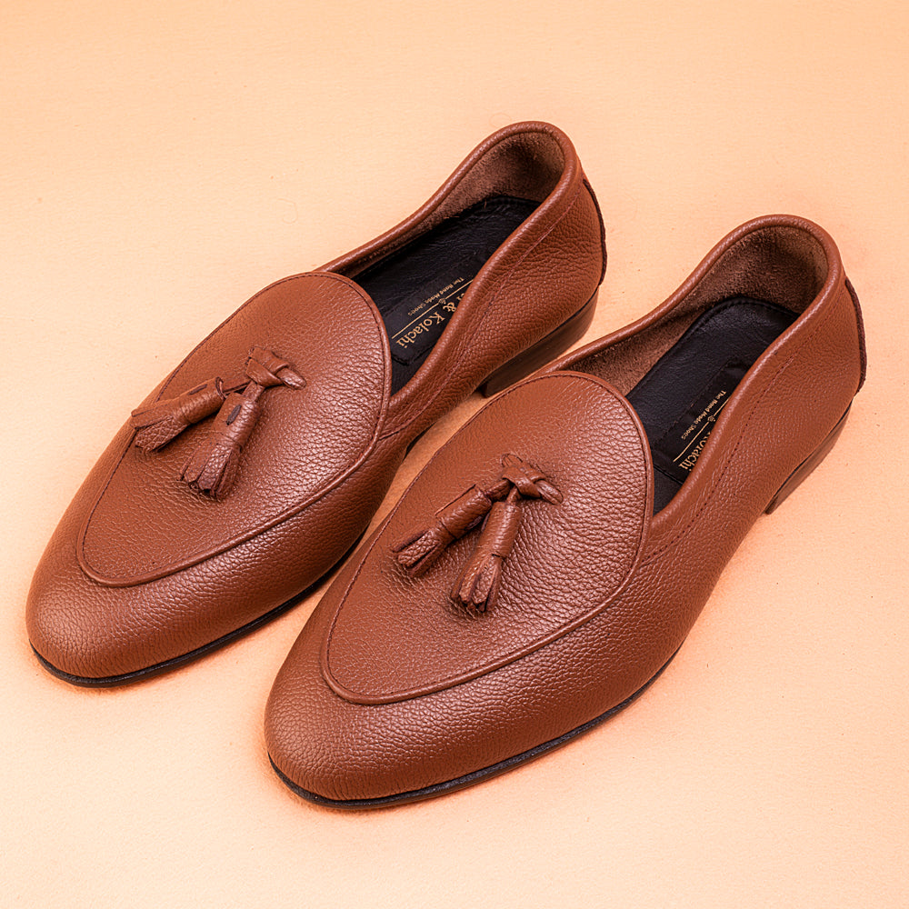 Pale Brown Driving Loafers