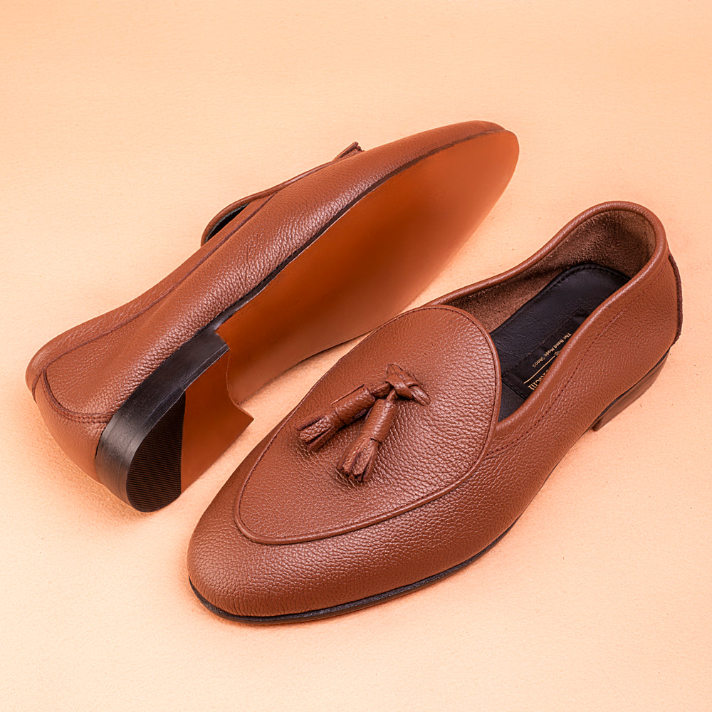 Pale Brown Driving Loafers