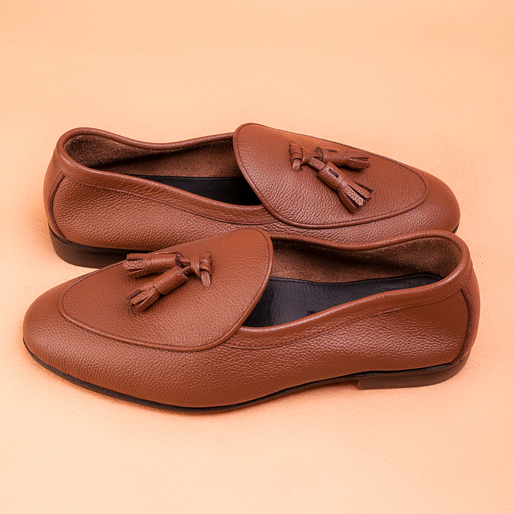 Pale Brown Driving Loafers
