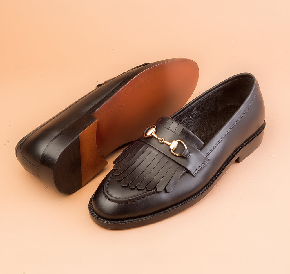 Black Kiltie Loafer