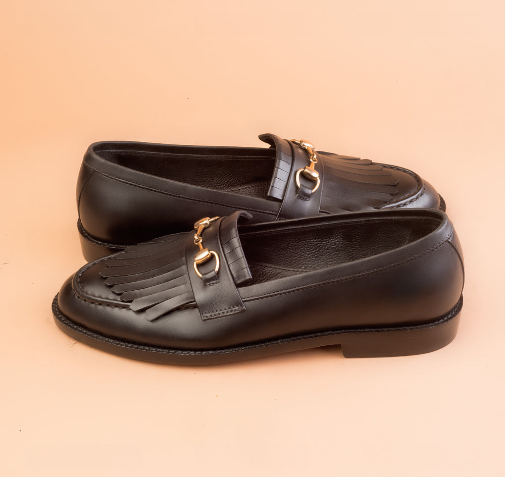 Black Kiltie Loafer