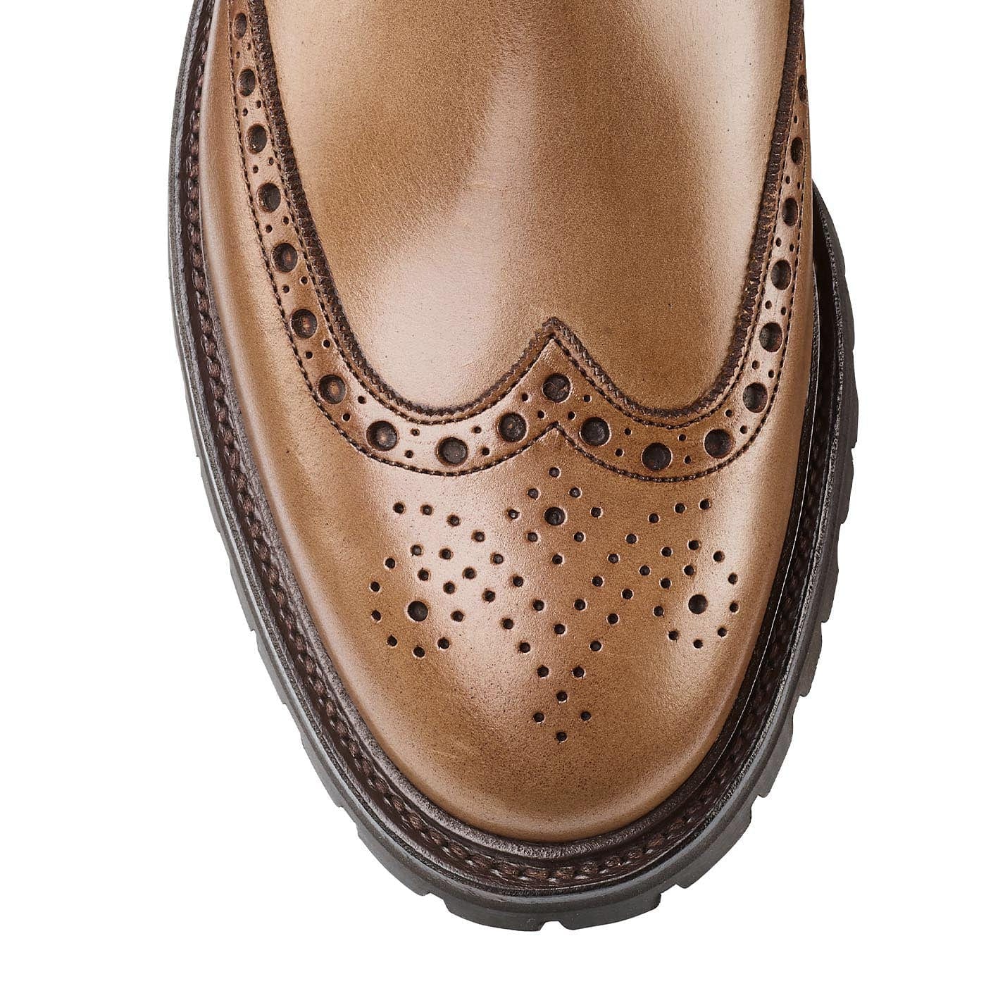 Harris Full Brogue Chelsea Boot – Sand Hurricane Hide | Pellevista
