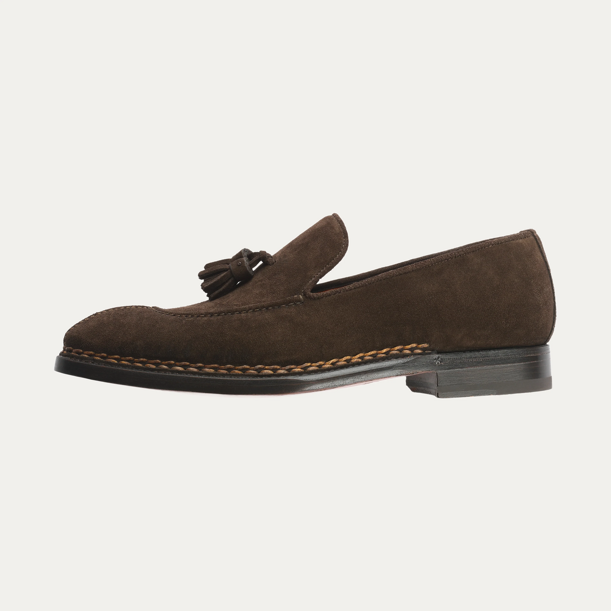 «Magnifico» Suede Tassel Loafer in Dark Brown