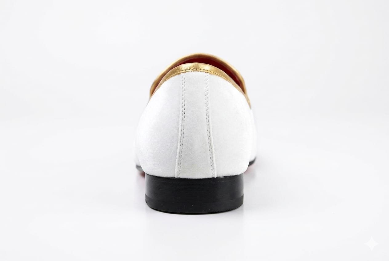 Pellevista Bianco Tassel Loafer - Gold Hardware & Red Sole