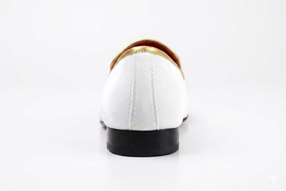 Pellevista Bianco Tassel Loafer - Gold Hardware & Red Sole