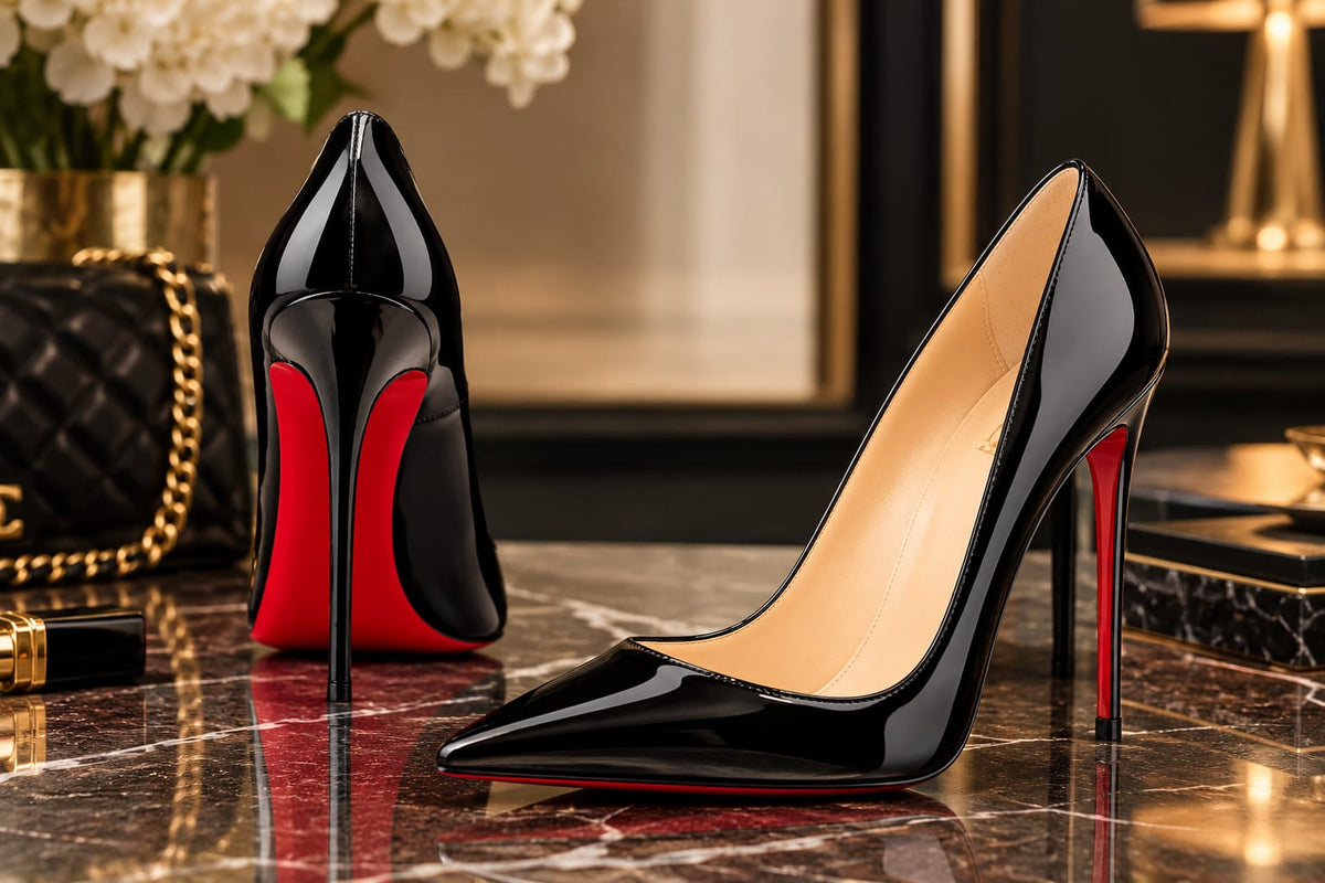 Black Patent  Calf Leather High Heels |  Laurvelli