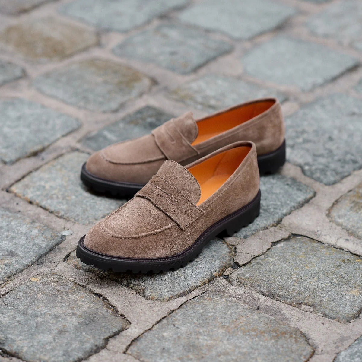 Suede Loafer in Light Brown