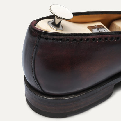 "Sallustio max" Loafer with hand-made Tassels in Aubergine Brown